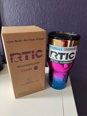 RTIC 30 oz. Flame Tumbler - Pink/Blue Metallic